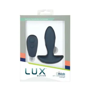 Lux Active Throb 4.5 In. Anal Pulsating Silicone Massager Black