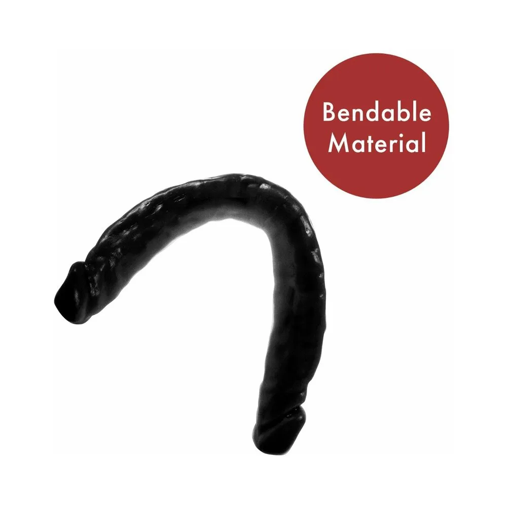 Me You Us Eighteen Double Dong 18 in. Double Ended Dildo Black