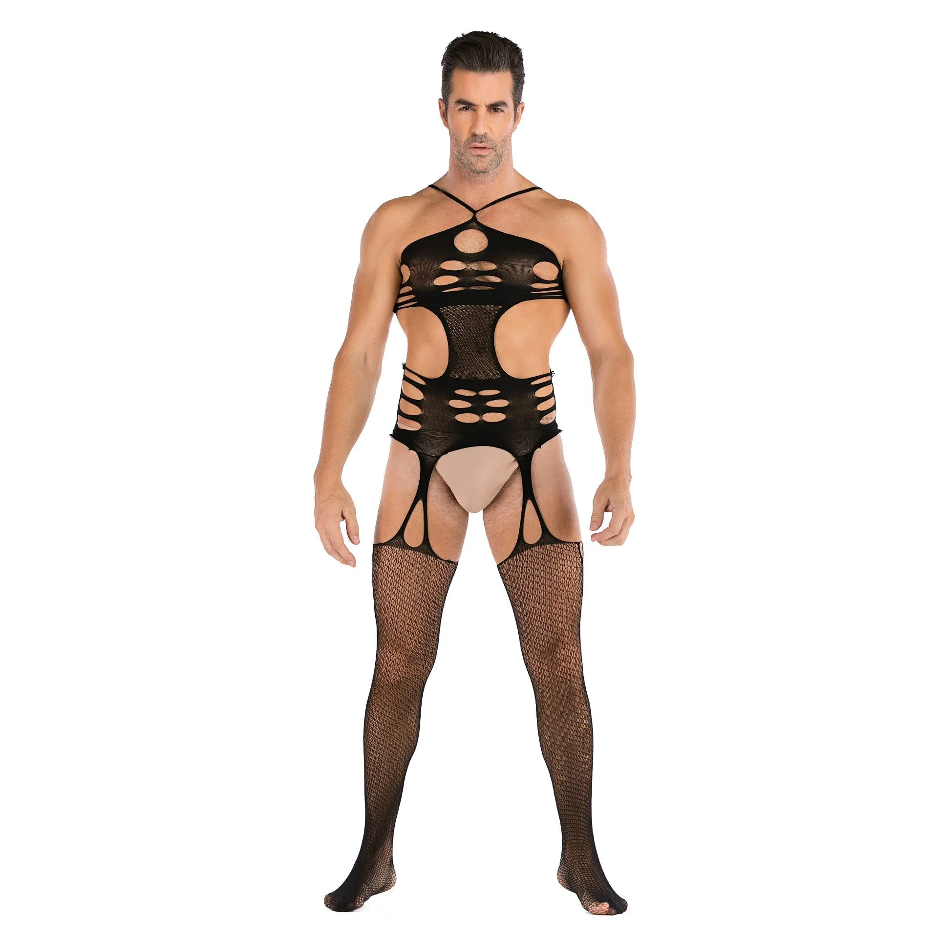 Men's Sexy Mesh Jumpsuit