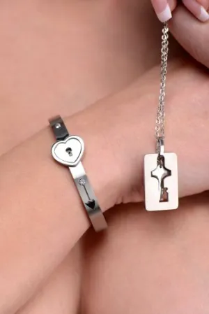 Ms Cuffed Locking Bracelet W/ Neck Key