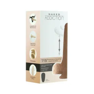 Naked Addiction The Freak Vibrating. Rotating. And Thrusting Dildo With Remote 7.5 In. Vanilla