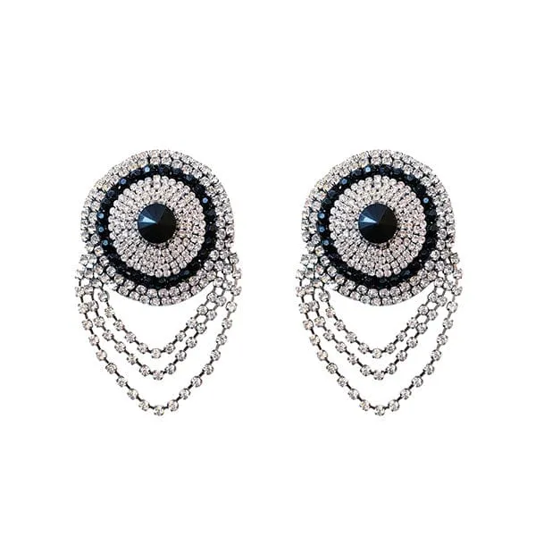 Neva Nude - Burlesque La Vie Boheme Jewel Reusable Silicone Pasties Nipple Covers O/S (Crystal)