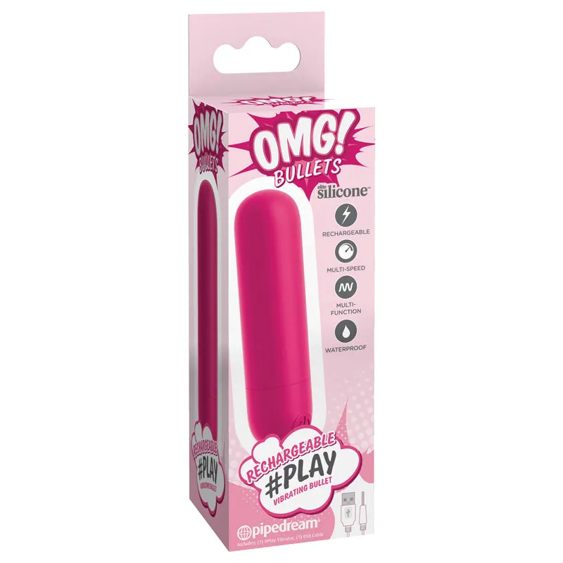 Omg! Bullets Play Rechargeable Vibrating Bullet. Fuchsia