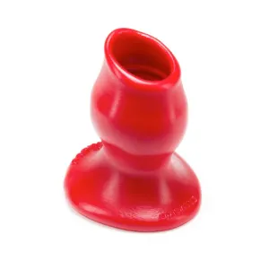 Oxballs Pighole-2. Hollow Plug. Medium. Red