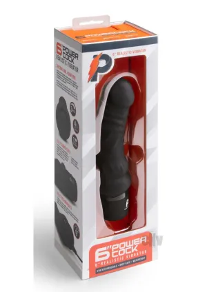 Powercocks 6'' Realistic Vibrator - Black