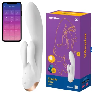Satisfyer Double Flex APP Control G-Spot Rabbit Vibrator Clitoral USB Sex Toy