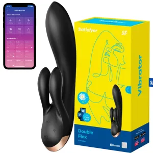 Satisfyer Double Flex App Rabbit Vibrator Black