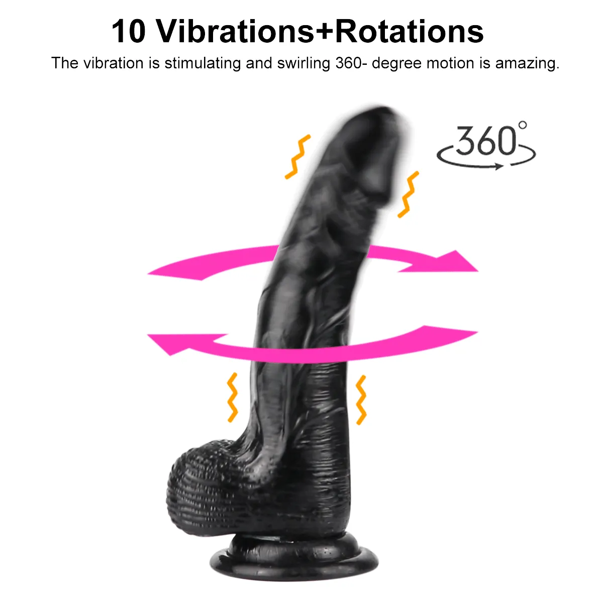 Shower Suction Dildo Realistic 360° Rotation Dildo Stimulator