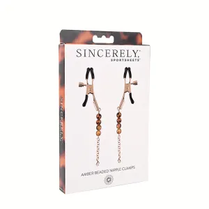 Sincerely. Sportsheets Amber Adjustable Beaded Nipple Clamps Tortoiseshell