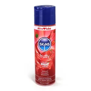 Skins Strawberry Water-Based Lubricant 4 oz.