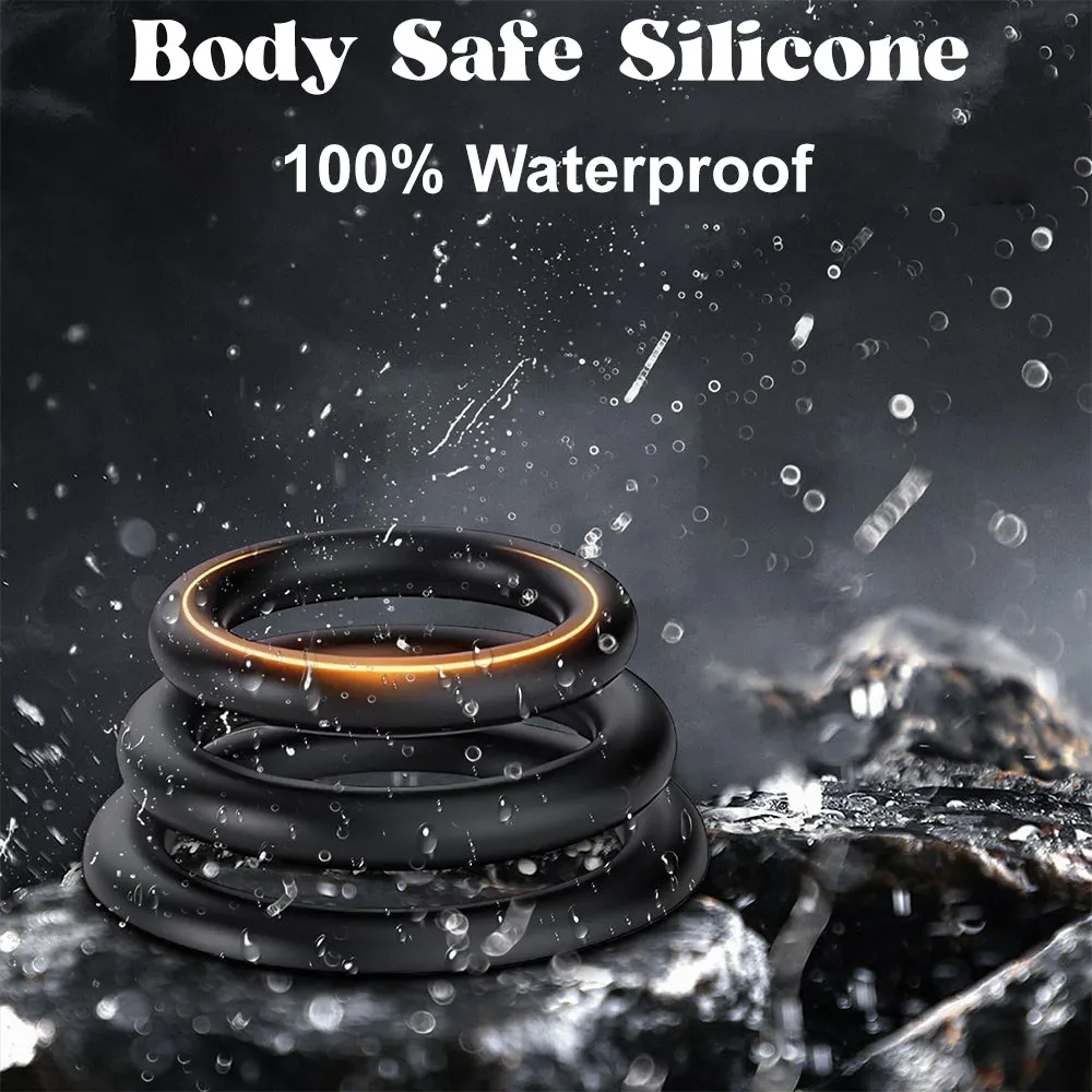 Slider 3 Pack Silicone Cock Rings Erection Enhancer Balls Ring