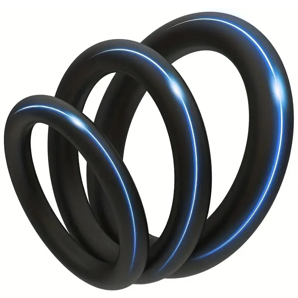 Slider 3 Pack Silicone Cock Rings Erection Enhancer Balls Ring