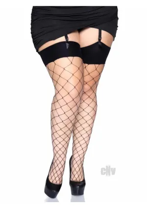 Spandex Fence Net Stocking With Reinforced Toe - Black - 1x/ 2x