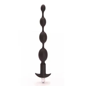 Tantus Vibrating Progressive Beads Vibrating Beaded Anal Plug Black
