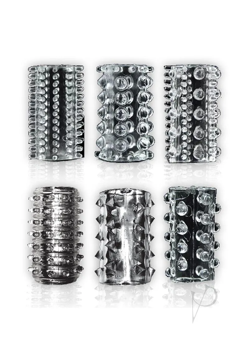The 9 Crystalline Cock Sleeve 6pk