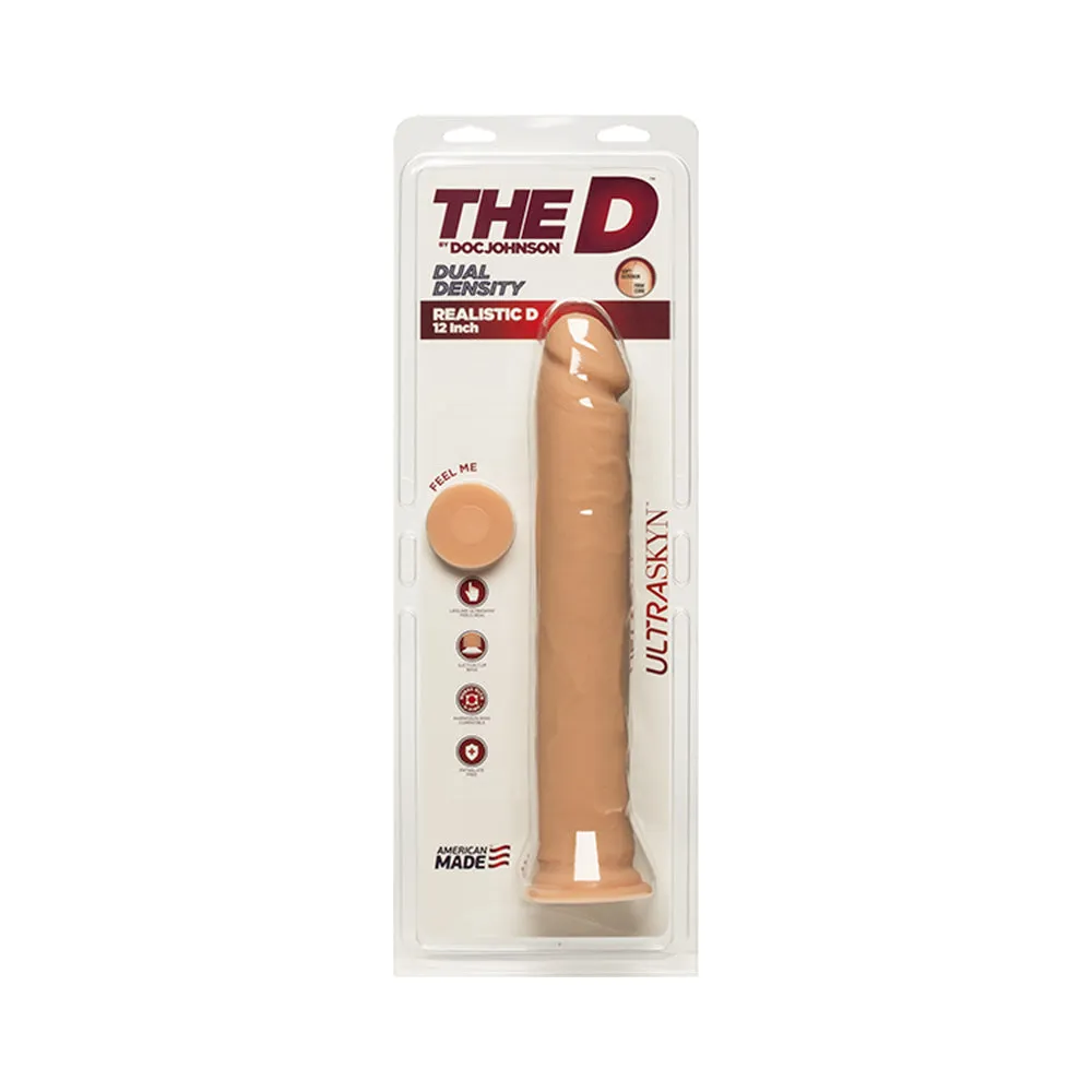 The D Realistic D 12 inches Ultraskyn Beige Dildo