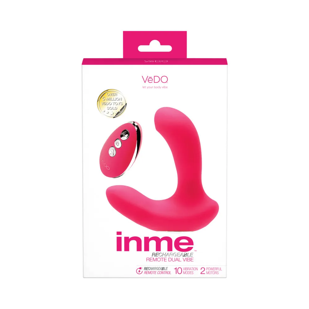 VeDO Inme Rechargeable Dual Vibe with Remote Pink